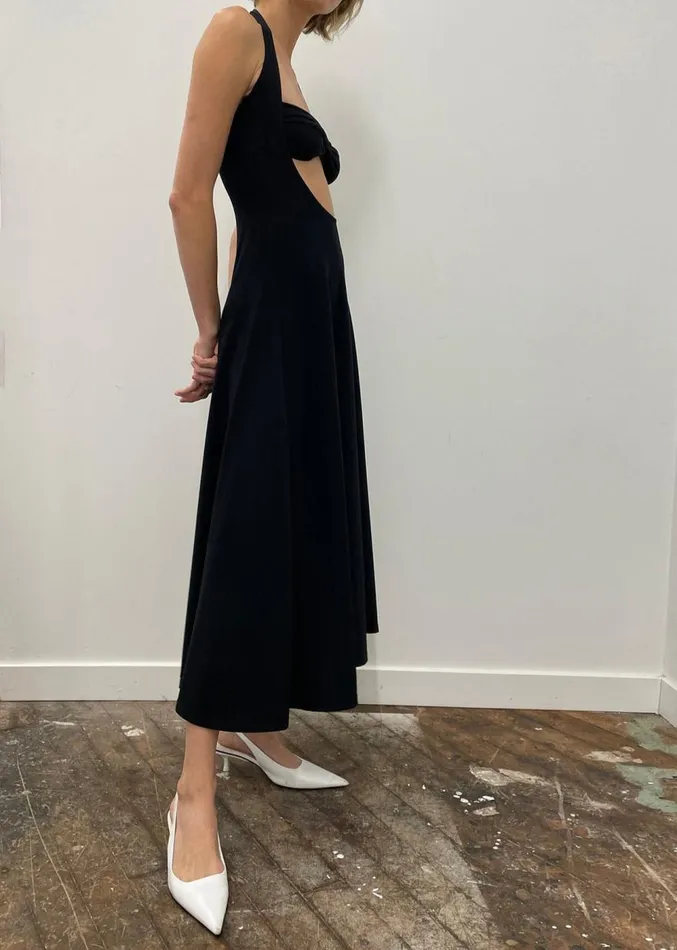 The Frankie Shop Beaufille Baes Halter Dress 8211 Black Women Clothing