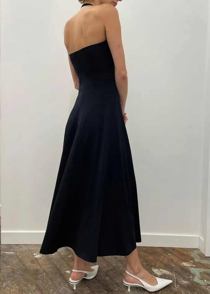 The Frankie Shop Beaufille Baes Halter Dress 8211 Black Women Clothing