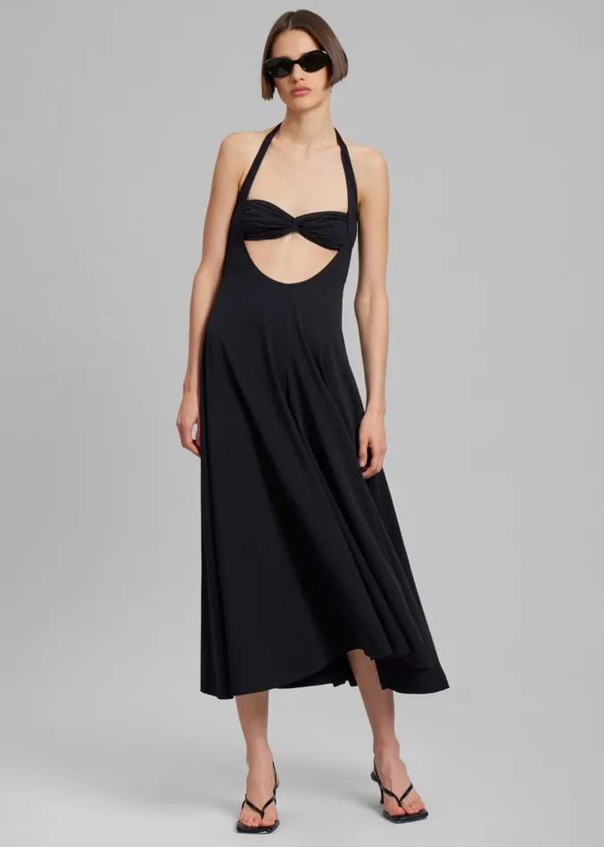 The Frankie Shop Beaufille Baes Halter Dress 8211 Black Women Clothing