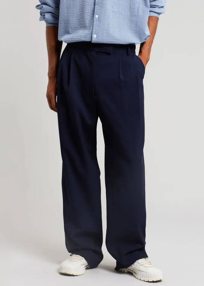 The Frankie Shop Beo Suit Pants 8211 Blue Men Suits