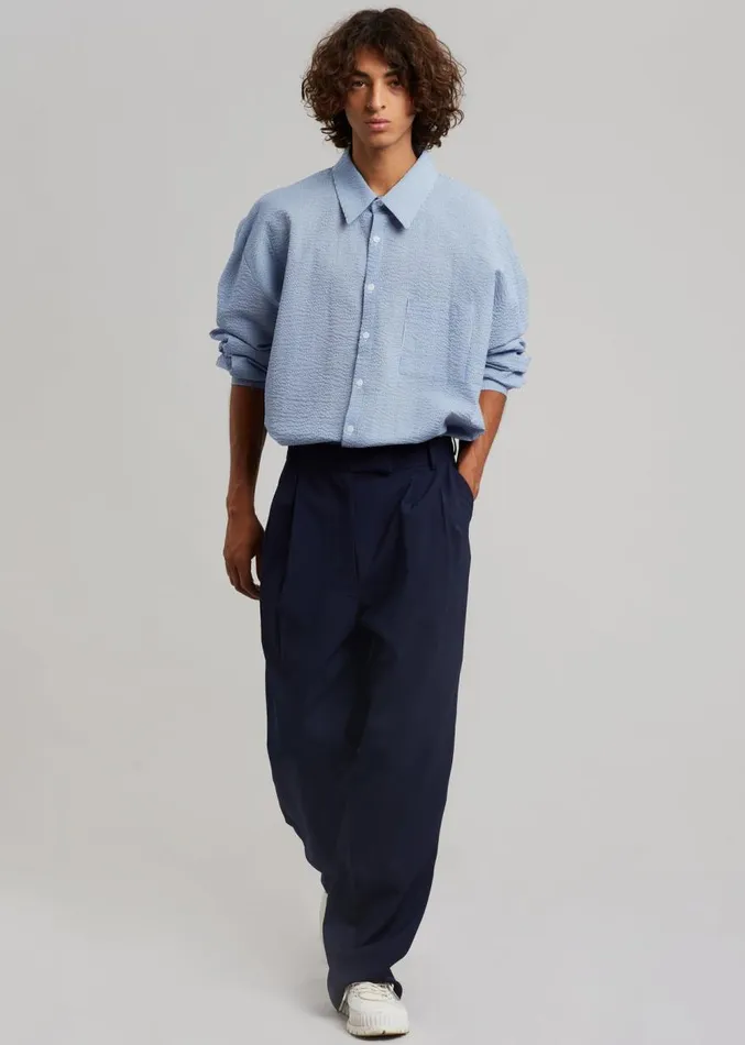 The Frankie Shop Beo Suit Pants 8211 Blue Men Suits