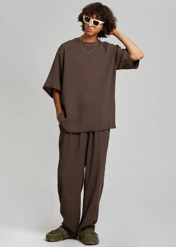 The Frankie Shop Brax Pants 8211 Brown Men Clothing