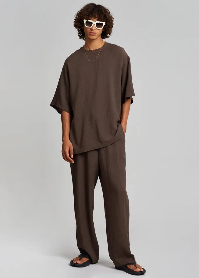 The Frankie Shop Brax Pants 8211 Brown Men Clothing