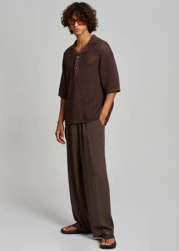 The Frankie Shop Brax Pants 8211 Brown Men Clothing