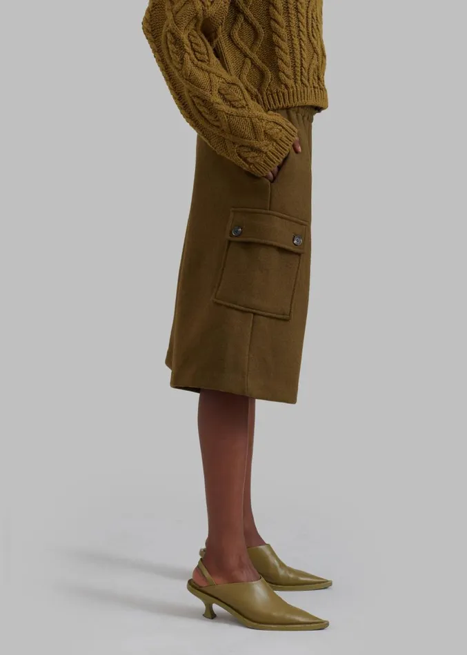 The Frankie Shop Bristol Cargo Shorts 8211 Olive Women Clothing