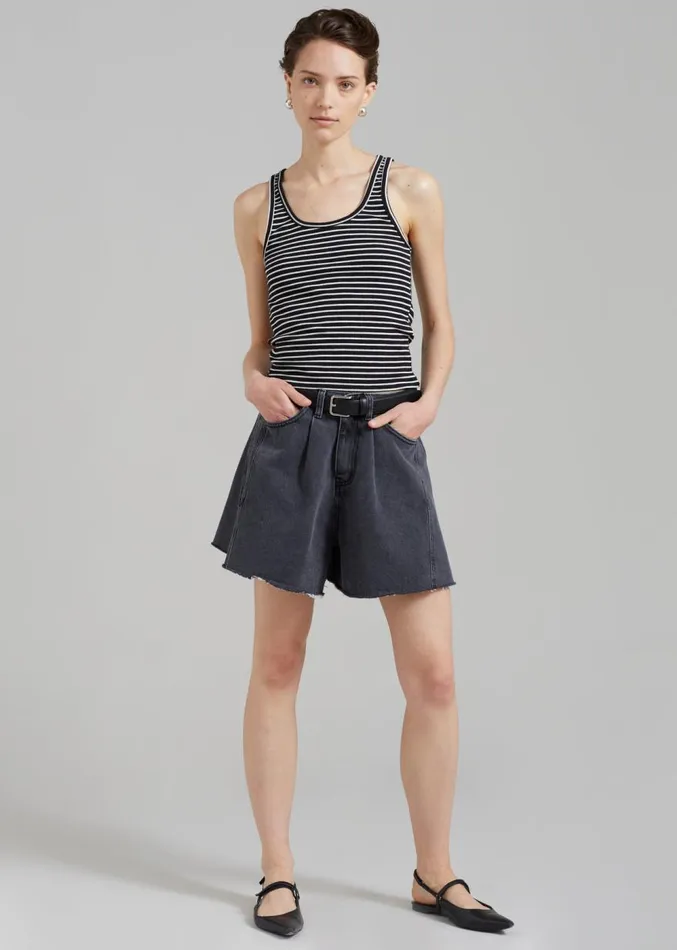The Frankie Shop Bryn Tank Top 8211 White Stripe Women Clothing