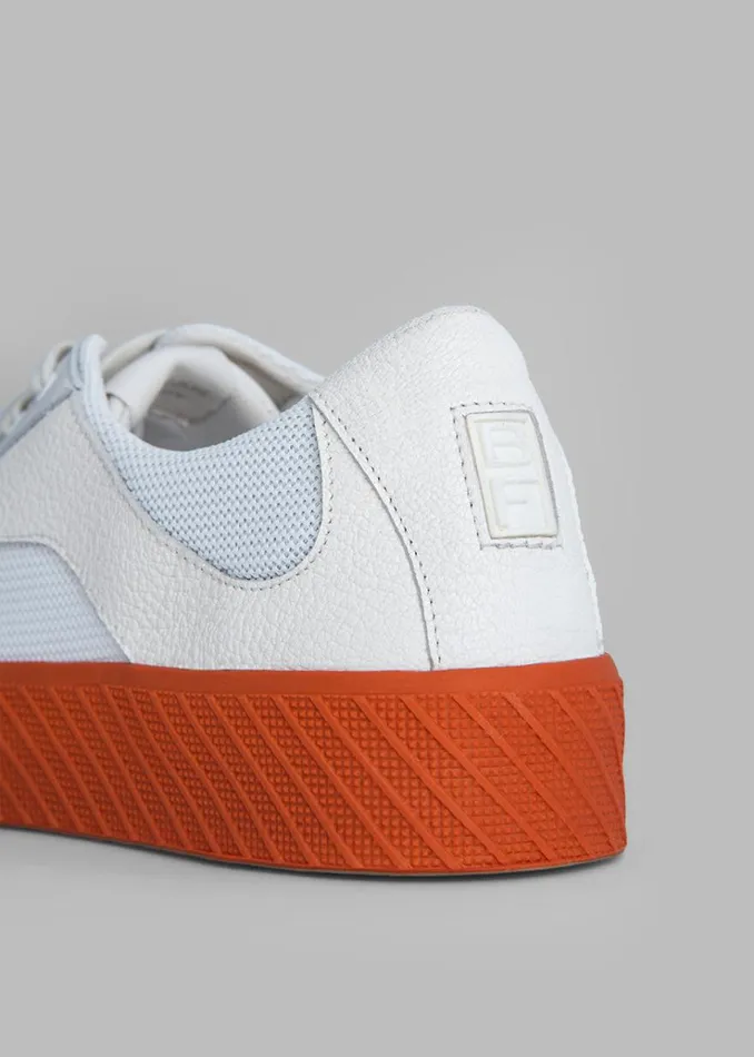 The Frankie Shop BY FAR Rodina Sneakers 8211 Tangerine On White Men Shoes