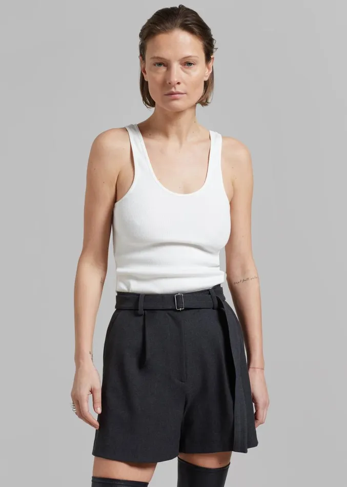 The Frankie Shop By Malene Birger Anisa Tank Top 8211 Soft White Women Clothing