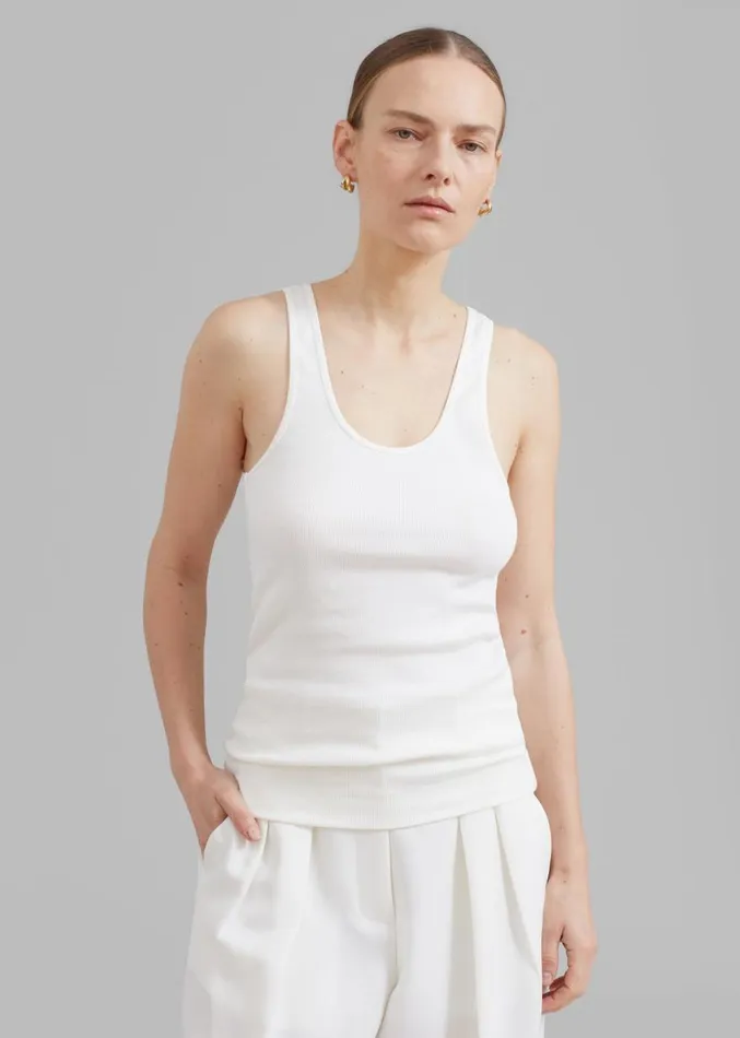 The Frankie Shop By Malene Birger Anisa Tank Top 8211 Soft White Women Clothing