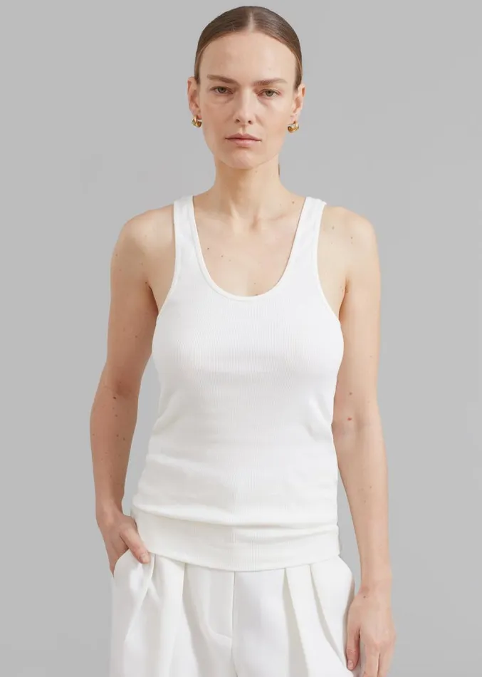 The Frankie Shop By Malene Birger Anisa Tank Top 8211 Soft White Women Clothing