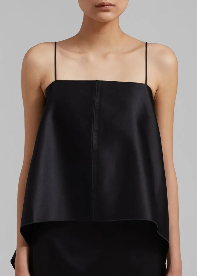 The Frankie Shop By Malene Birger Trinola CottonBlend Top 8211 Black Women Clothing