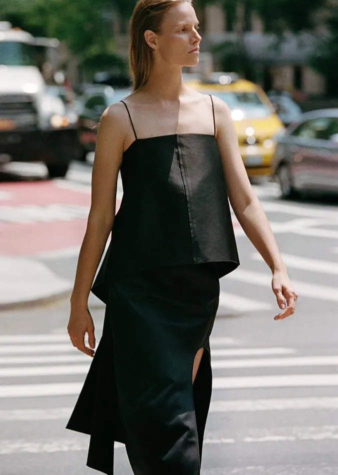 The Frankie Shop By Malene Birger Wick Midi Skirt 8211 Black Women Clothing
