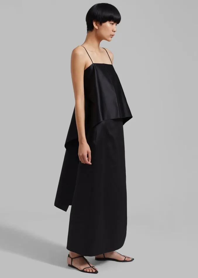The Frankie Shop By Malene Birger Wick Midi Skirt 8211 Black Women Clothing