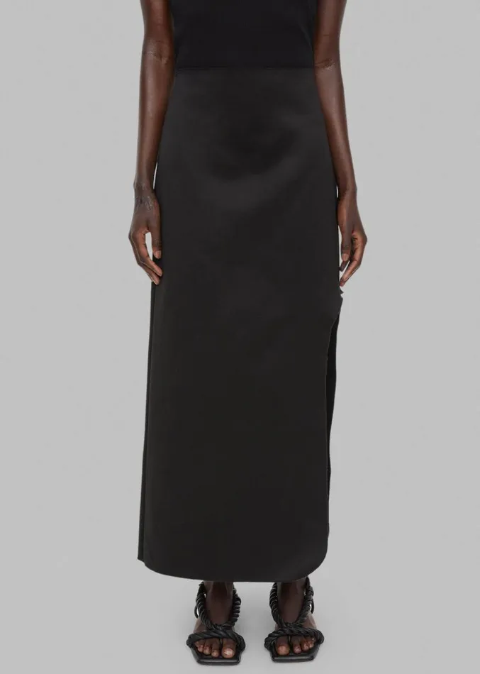 The Frankie Shop By Malene Birger Wick Midi Skirt 8211 Black Women Clothing