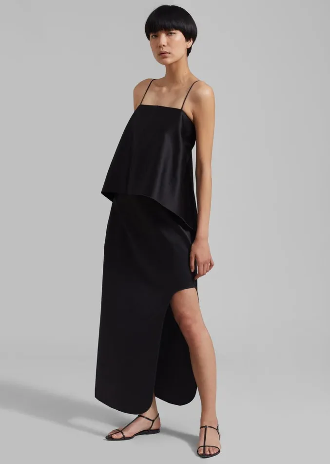 The Frankie Shop By Malene Birger Wick Midi Skirt 8211 Black Women Clothing