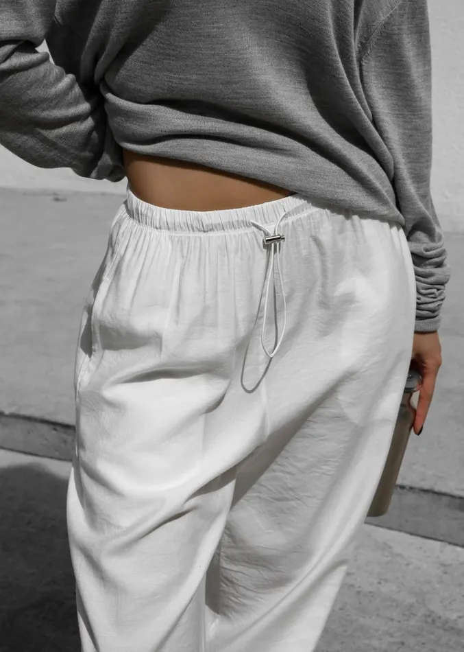 The Frankie Shop Callie Pants 8211 White Women Clothing