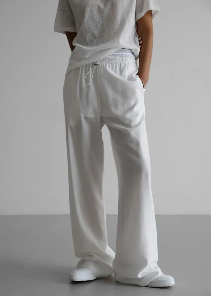 The Frankie Shop Callie Pants 8211 White Women Clothing
