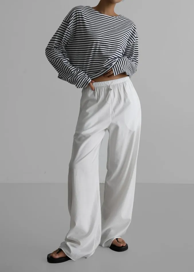 The Frankie Shop Callie Pants 8211 White Women Clothing