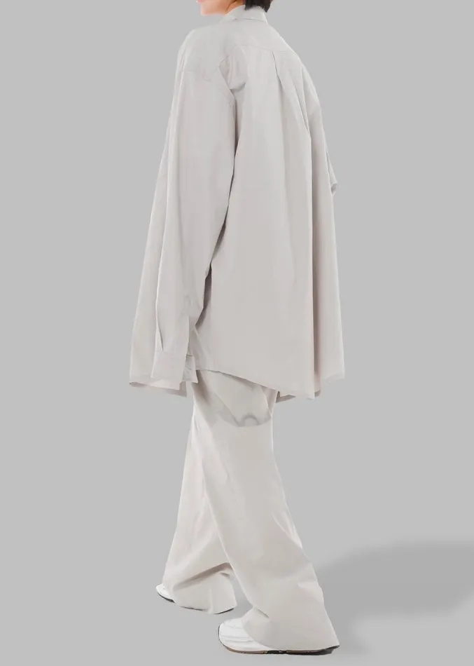 The Frankie Shop Carly Wide Shirt 8211 Taupe Women Tops