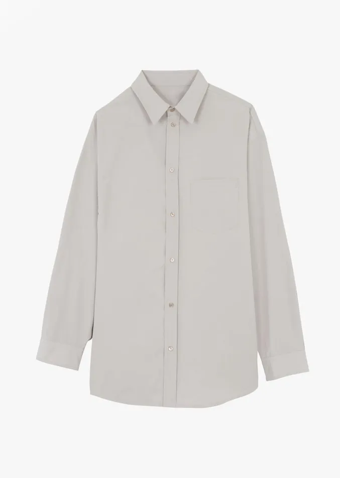 The Frankie Shop Carly Wide Shirt 8211 Taupe Women Tops