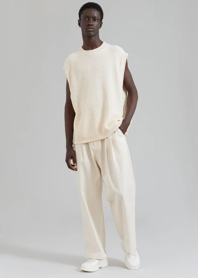 The Frankie Shop Charlie Pants 8211 Cream Men Clothing