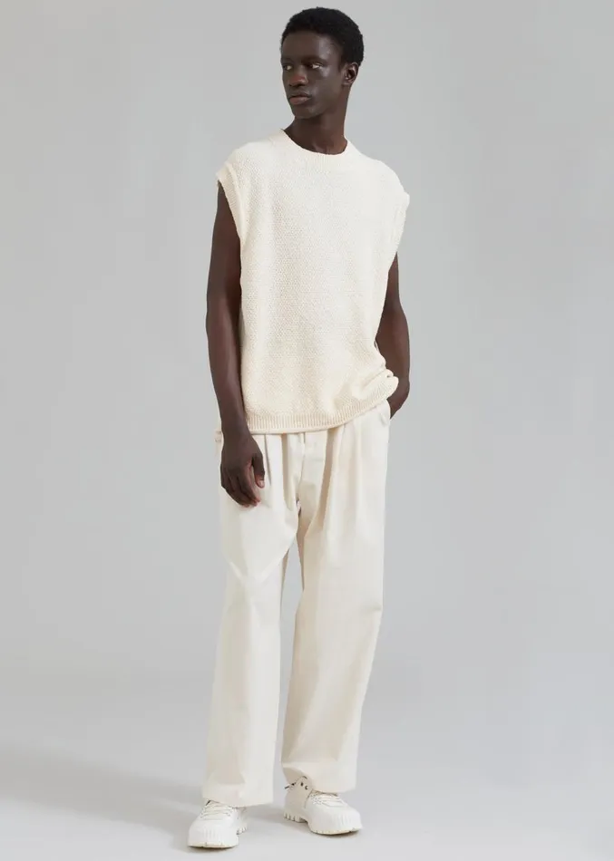 The Frankie Shop Charlie Pants 8211 Cream Men Clothing