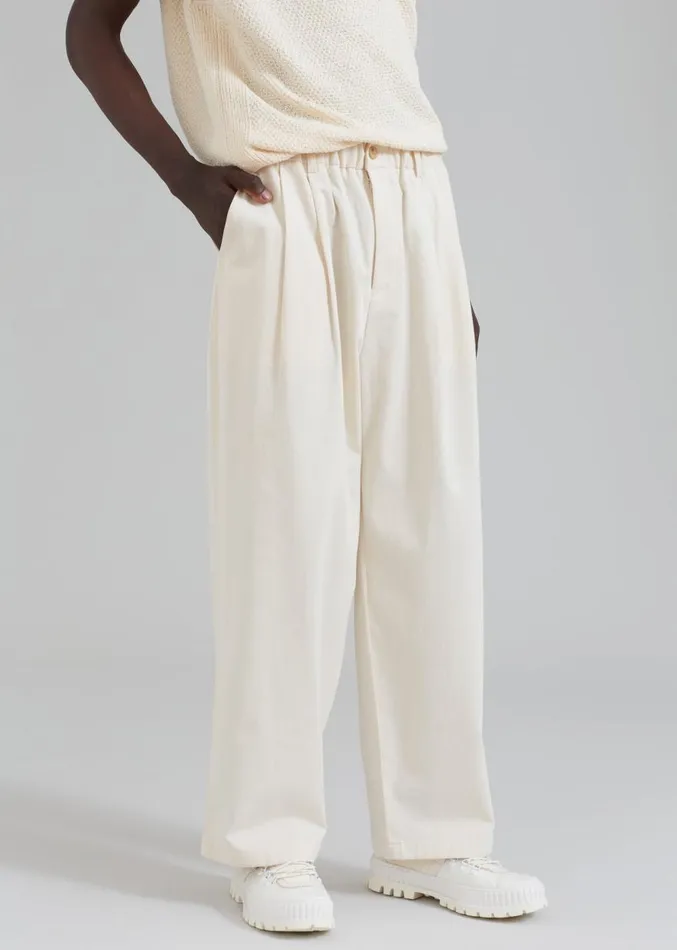 The Frankie Shop Charlie Pants 8211 Cream Men Clothing