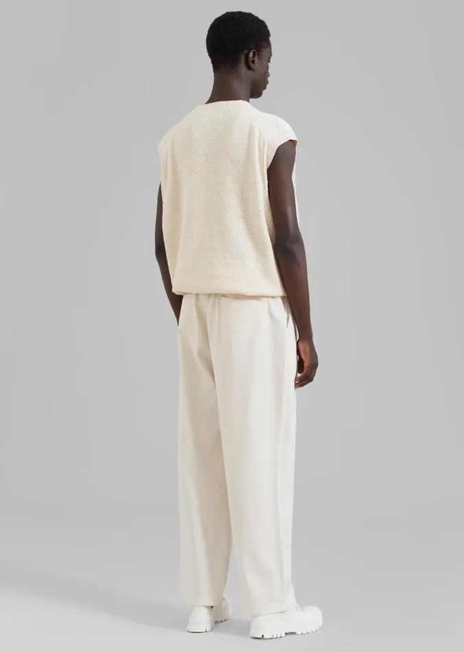 The Frankie Shop Charlie Pants 8211 Cream Men Clothing
