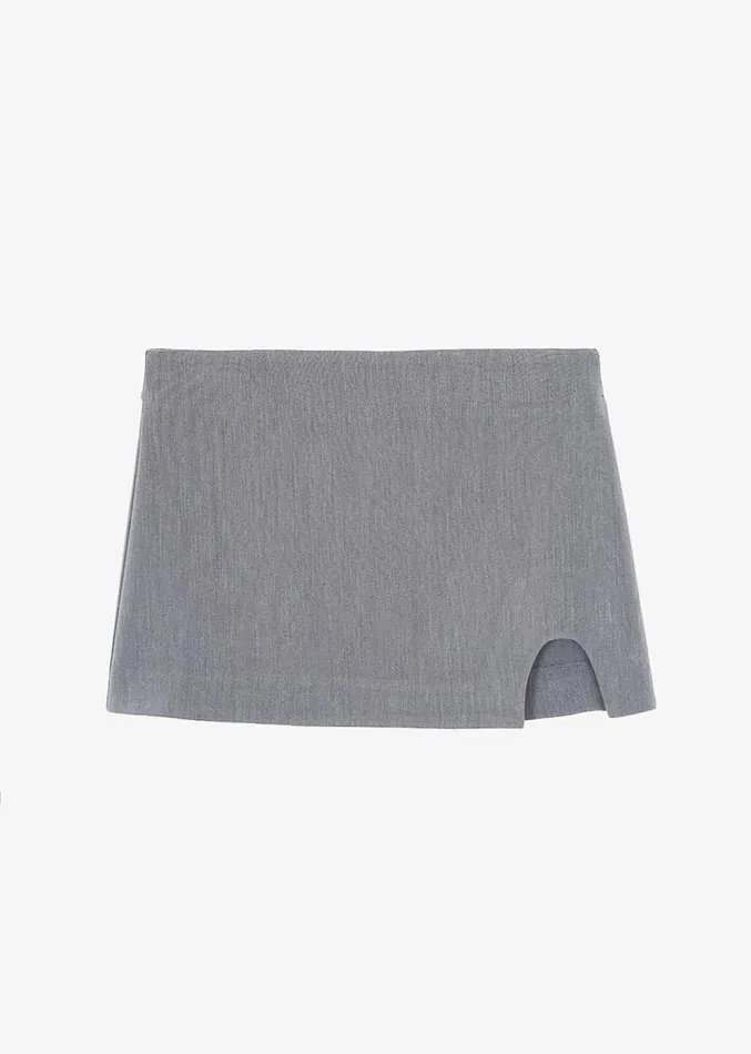 The Frankie Shop Chester Mini Slit Skirt 8211 Grey Women Clothing