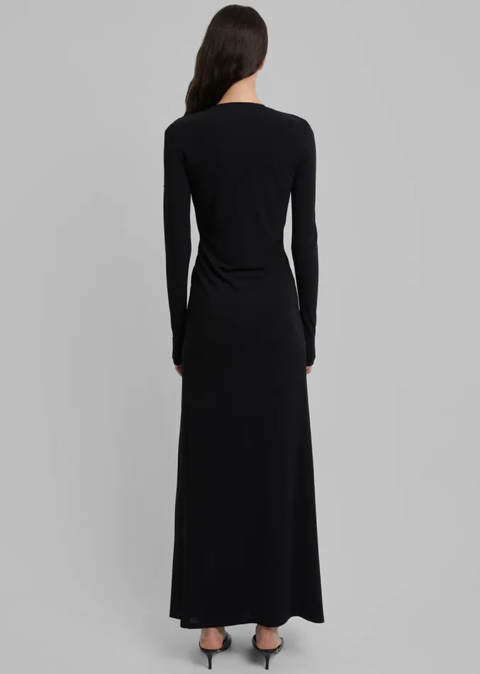 The Frankie Shop Christopher Esber Arced Palm Long Sleeve Dress 8211 Black Women Dresses