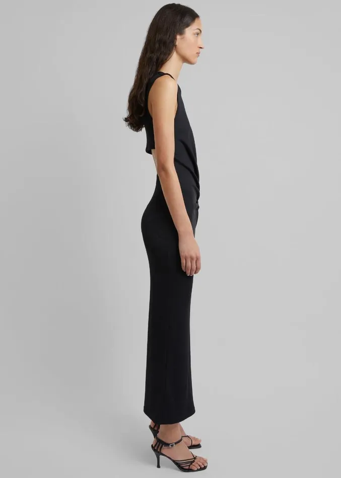 The Frankie Shop Christopher Esber Folia Float Buckle Tank Dress 8211 Black Women Dresses