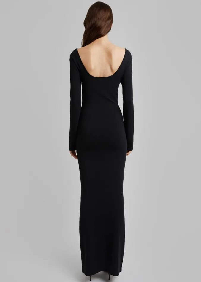 The Frankie Shop Christopher Esber Salacia Wire Long Sleeve Dress 8211 Black Women Dresses