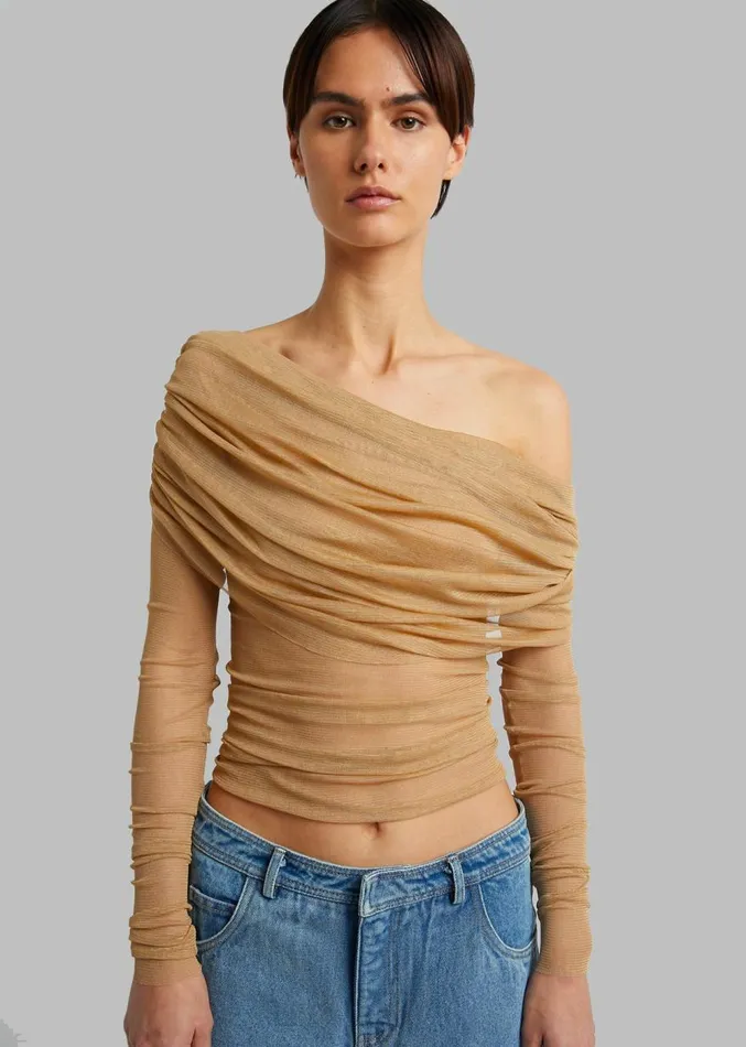 The Frankie Shop Christopher Esber Veiled Top 8211 Tannin Women Clothing