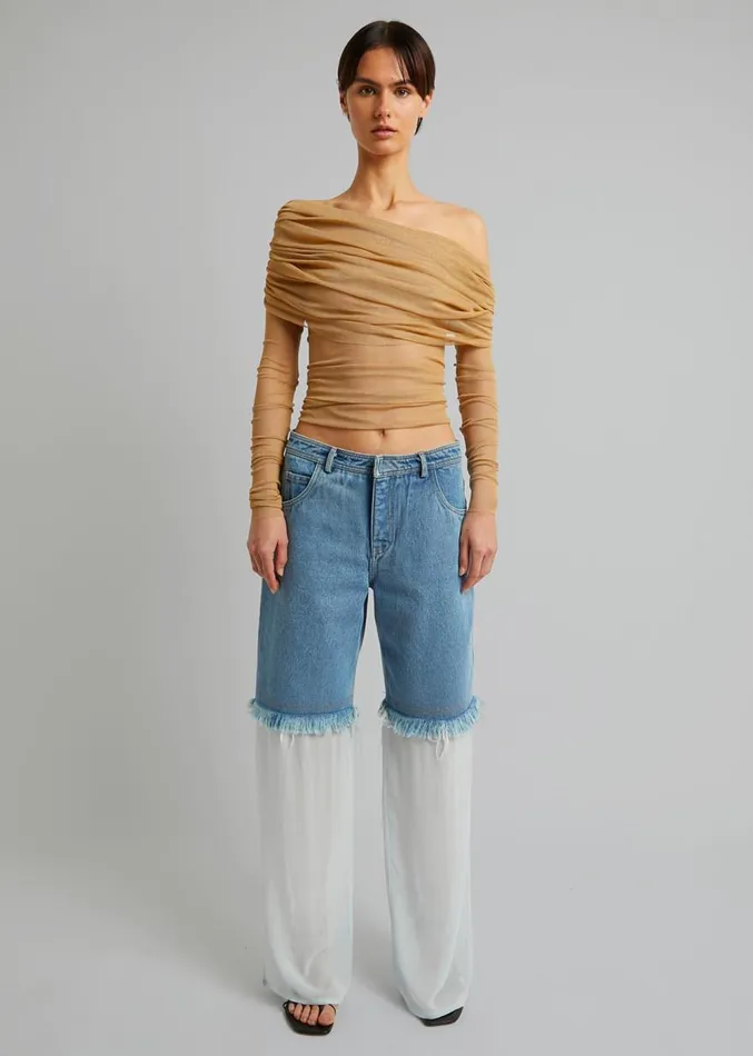 The Frankie Shop Christopher Esber Veiled Top 8211 Tannin Women Clothing