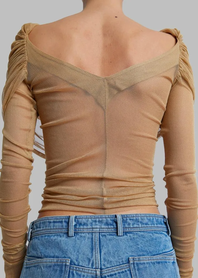 The Frankie Shop Christopher Esber Veiled Top 8211 Tannin Women Clothing