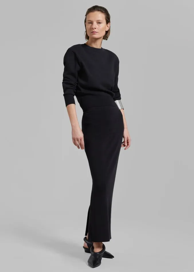 The Frankie Shop Clover Knit Skirt 8211 Black Women Clothing