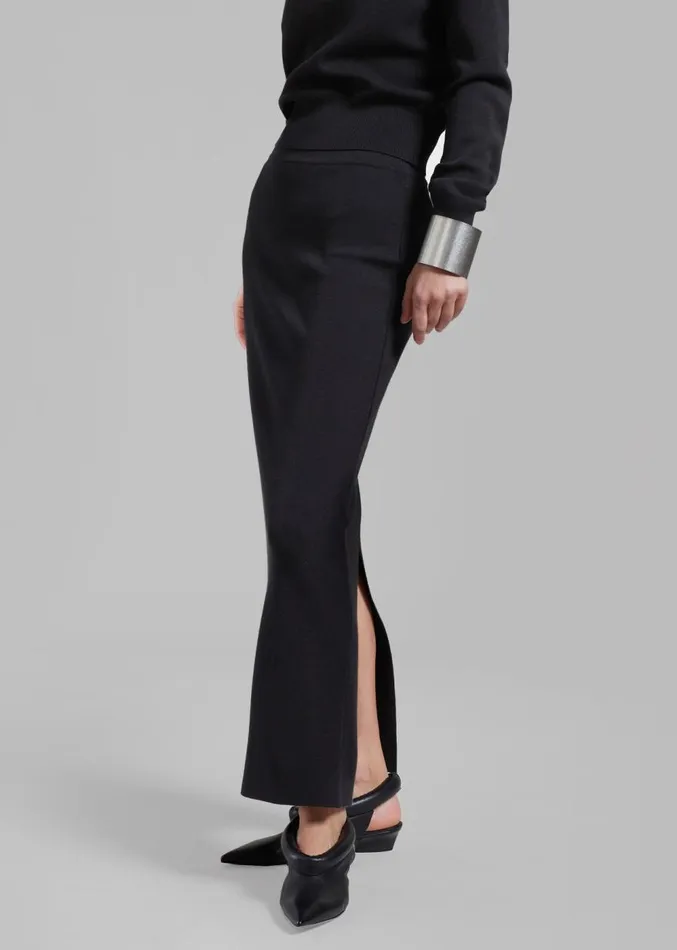 The Frankie Shop Clover Knit Skirt 8211 Black Women Clothing