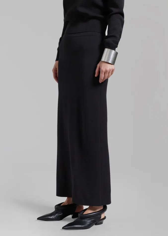 The Frankie Shop Clover Knit Skirt 8211 Black Women Clothing