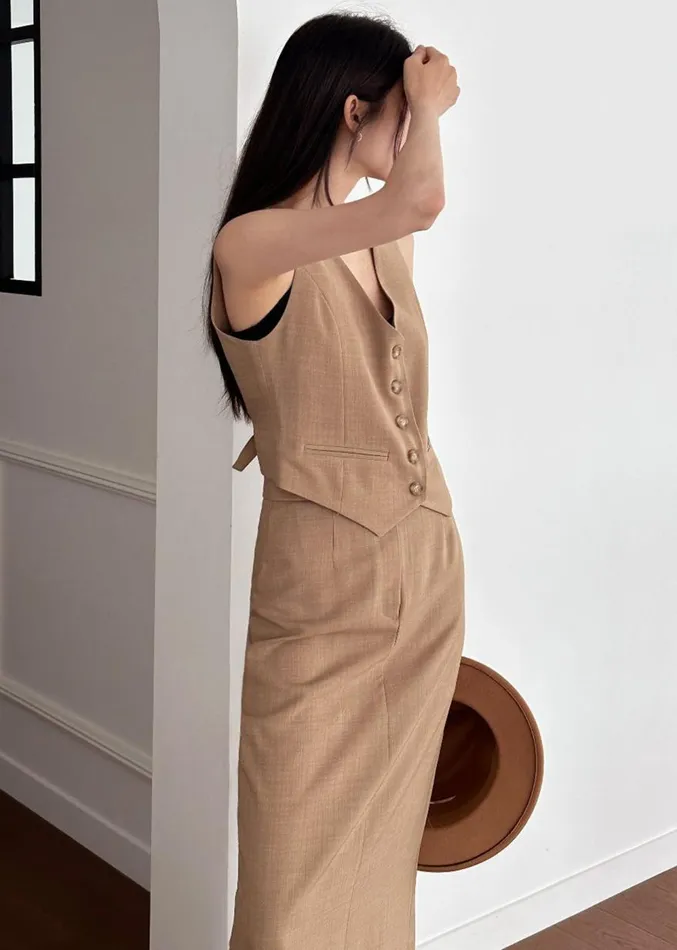 The Frankie Shop Cornelia Maxi Skirt 8211 Brown Women Clothing