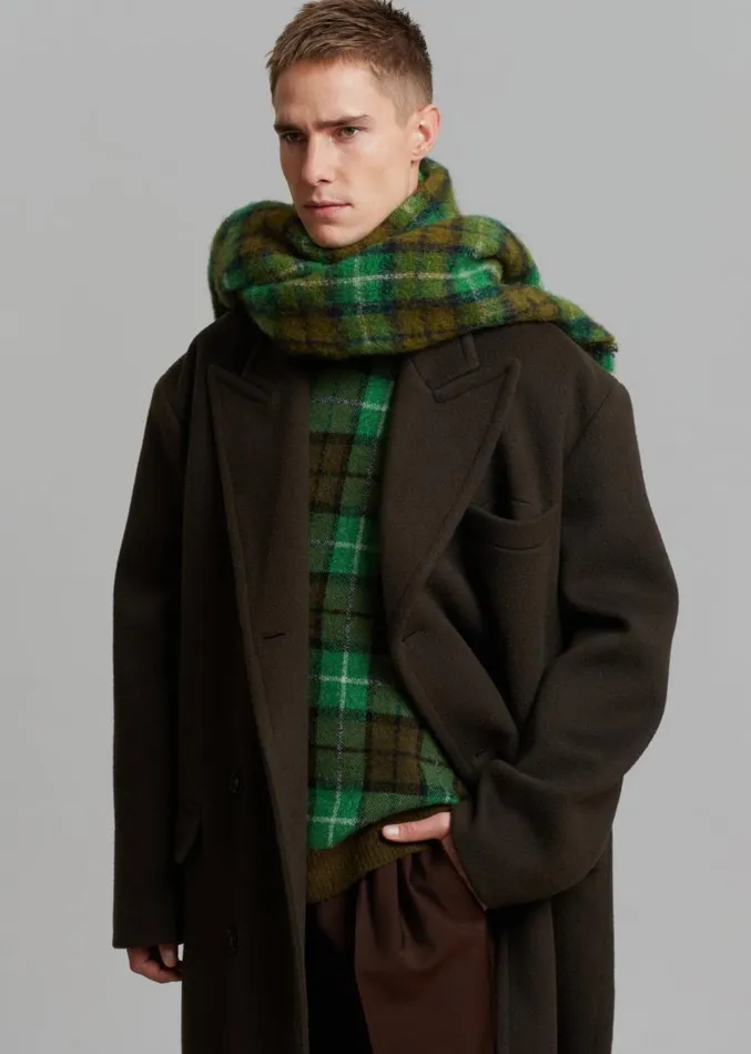The Frankie Shop Curtis Oversized Coat 8211 Dark Brown Men Outerwear