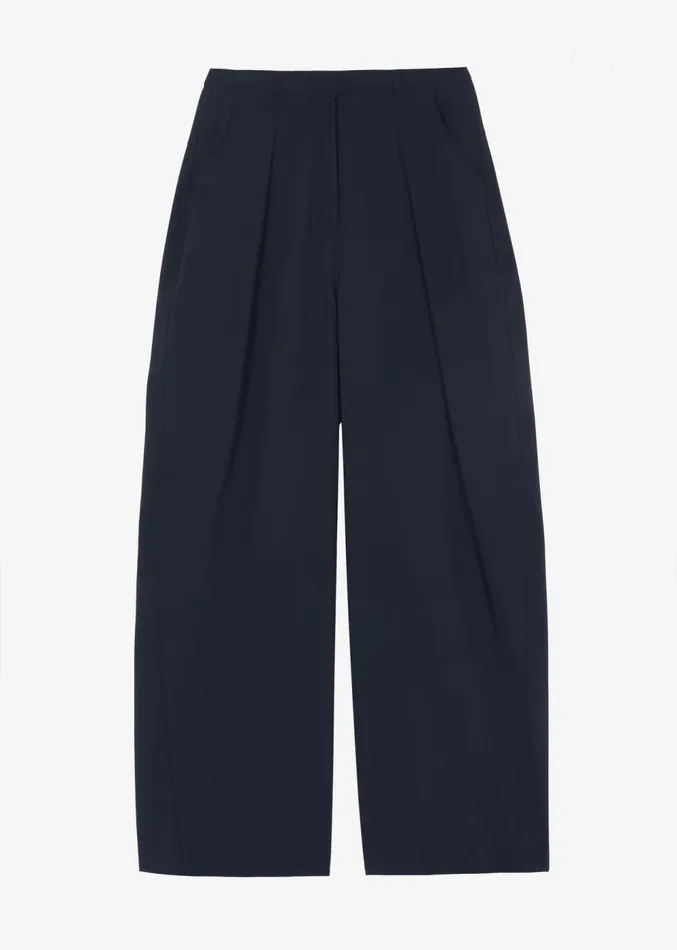 The Frankie Shop Dani Wide Pants 8211 Navy Women Clothing