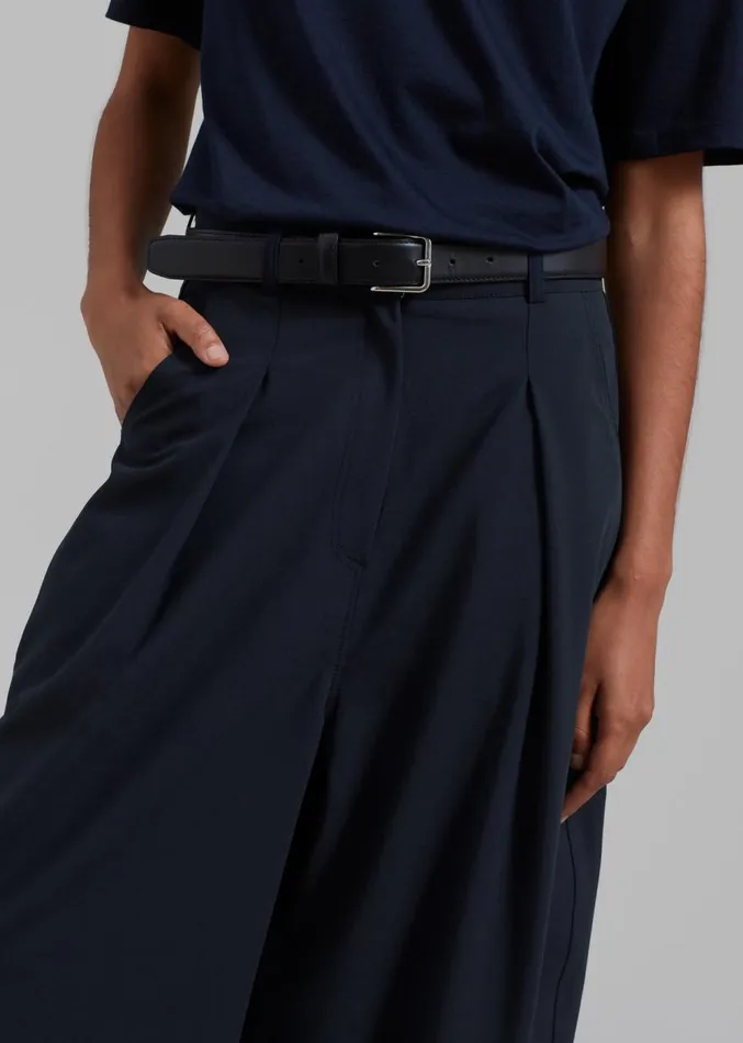 The Frankie Shop Dani Wide Pants 8211 Navy Women Clothing