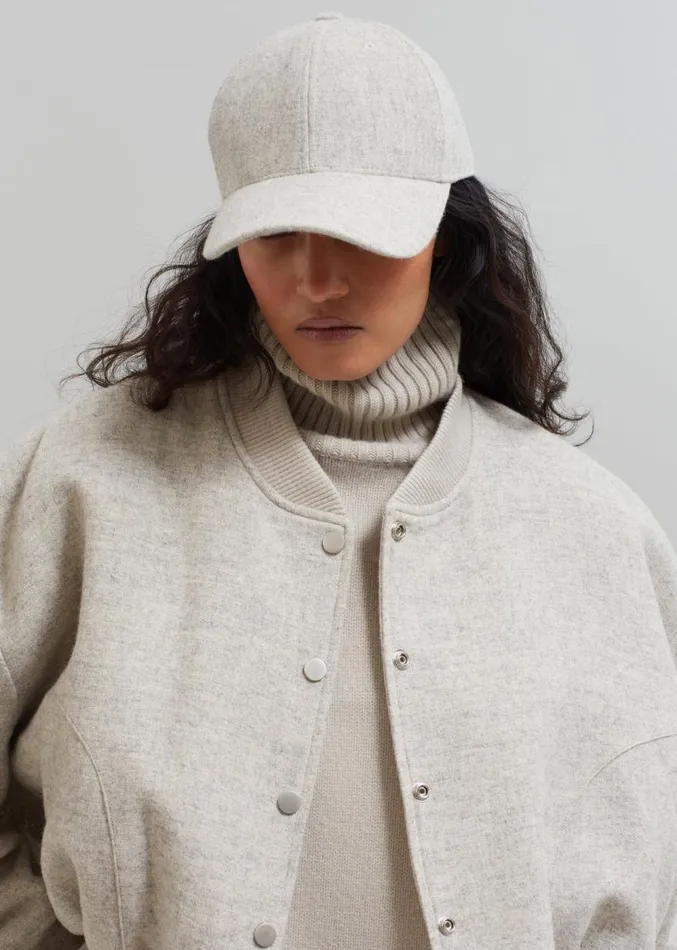 The Frankie Shop Debbie Wool Bomber 8211 Taupe Melange Women Outerwear
