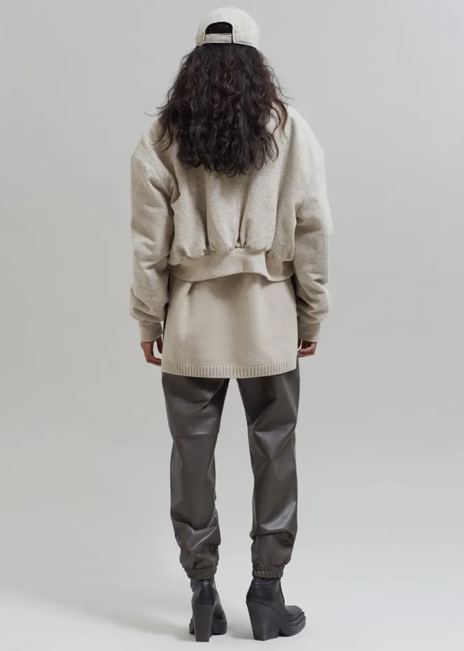 The Frankie Shop Debbie Wool Bomber 8211 Taupe Melange Women Outerwear