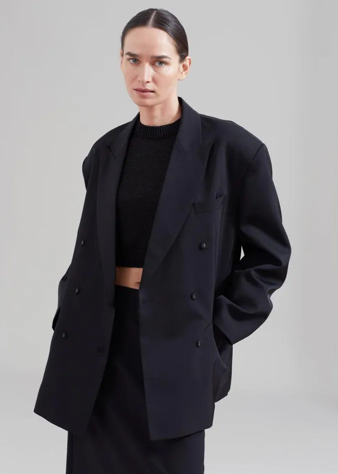 The Frankie Shop Demi Blazer 8211 Black Women Suits