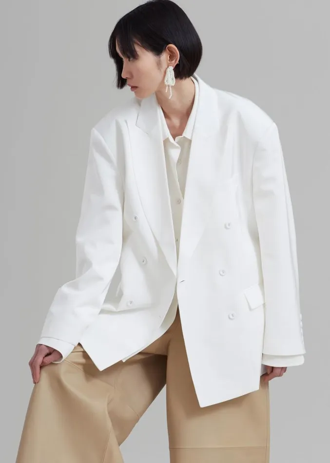 The Frankie Shop Demi Blazer 8211 White Women Suits