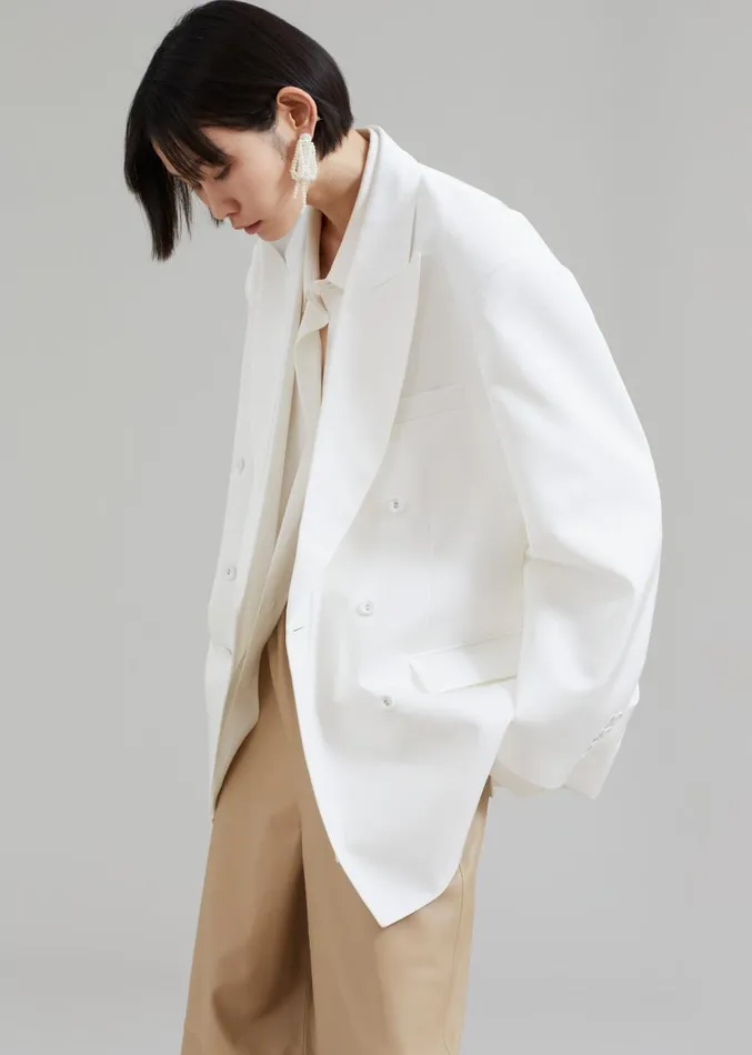 The Frankie Shop Demi Blazer 8211 White Women Suits