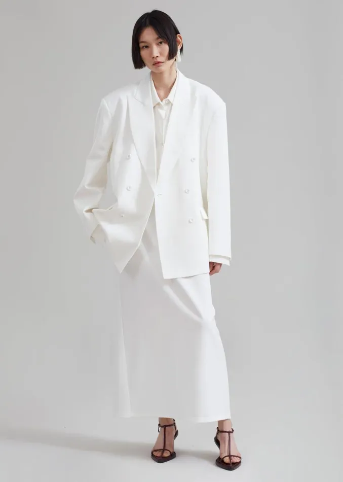 The Frankie Shop Demi Blazer 8211 White Women Suits