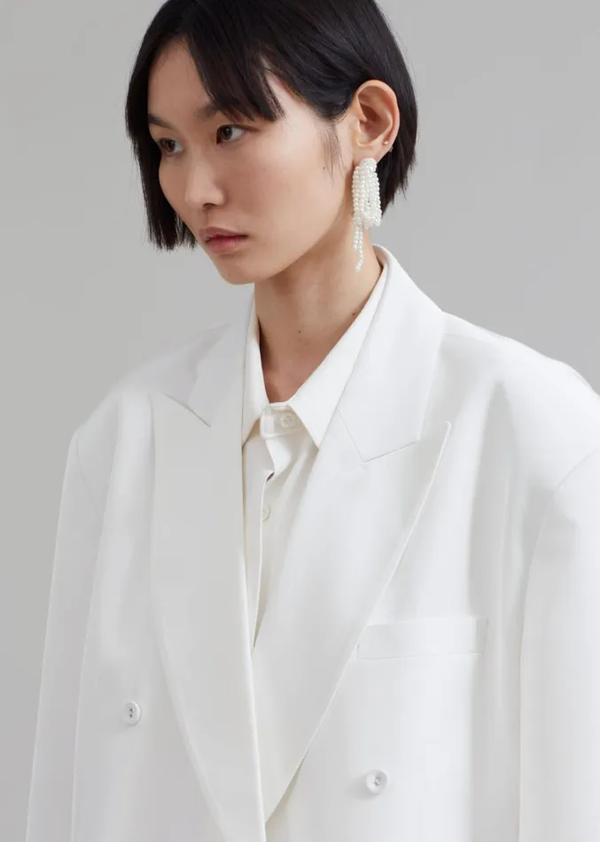 The Frankie Shop Demi Blazer 8211 White Women Suits