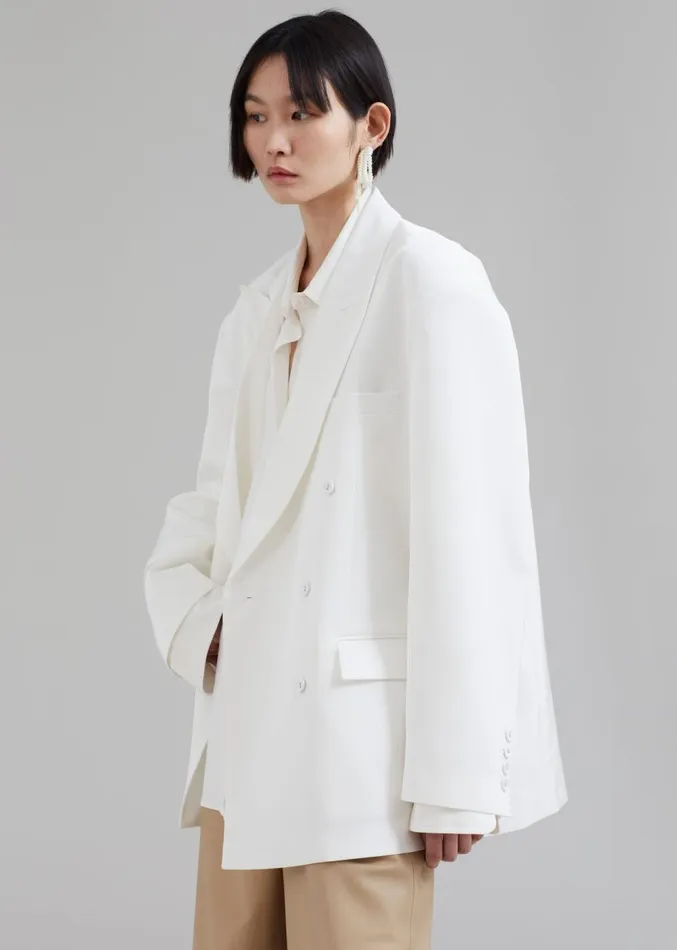 The Frankie Shop Demi Blazer 8211 White Women Suits